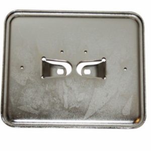 Kentekenplaathouder Bromfiets vierkant – Zonder opdruk – Chroom, 120x140mm