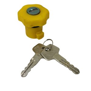 Olietankdop met slot – Geel