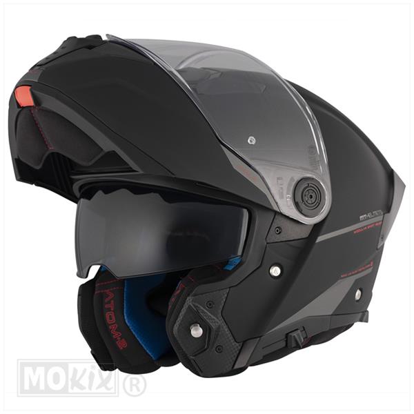 HELM ATOM 2 SV SOLID MAT ZWART