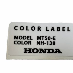 Sticker kleurlabel – Kleur: NH138 Shasta White – model ’84-’85