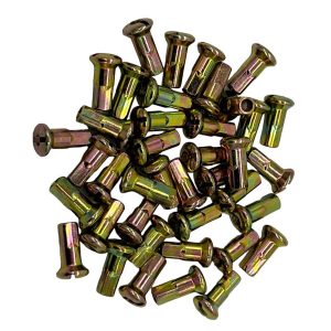 Spaakset, nippels – Goudkleurig, 36 stuks – AA+-kwaliteit