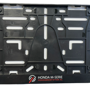 Kentekenplaathouder Motorfiets liggend – Opdruk “Honda M-Serie” – Zwart, 210x143mm