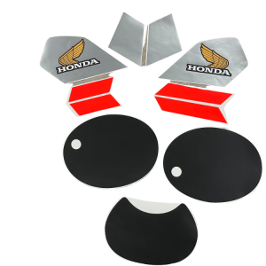 Stickerset compleet – Zwart/rood/grijs – model NH1 Black