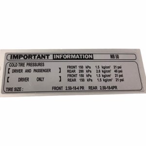 Sticker kettingkast, informatie – ENG – Grijs
