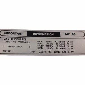 Sticker kettingkast, informatie – ENG – Grijs