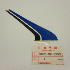 Sticker koplampspoiler rechts – Blauw/zwart/wit – model ’86-’92 [NOS]