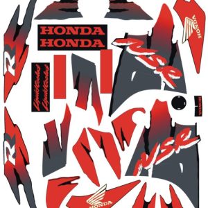 Stickerset compleet – Zwart/rood “Tiger”