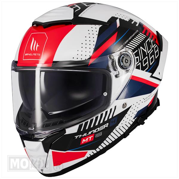 Helm Thunder4 SV_LUMINENCE Blue/White/Red Gloss - Image 2