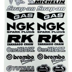 Stickerset merken – NGK/Michelin/Brembo/Snap-on