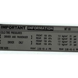 Sticker kettingkast, informatie – ENG – Grijs