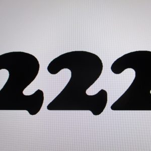 Stickerset koplamp/zijkap – Cijfer “2”
