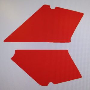 Stickerset zijkap – Rood – model ’88-’89