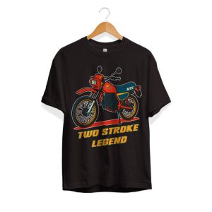 T-shirt Two Stroke Legend zwart